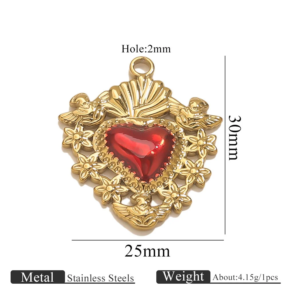 Wholesale Stainless Steel Light Luxury Heart Pendant Necklace For Women Electroplated Colorpreserving Diy - Image 22