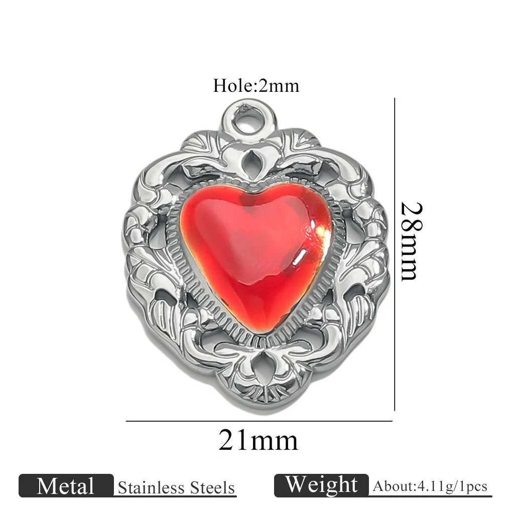 Wholesale Stainless Steel Light Luxury Heart Pendant Necklace For Women Electroplated Colorpreserving Diy - Image 25