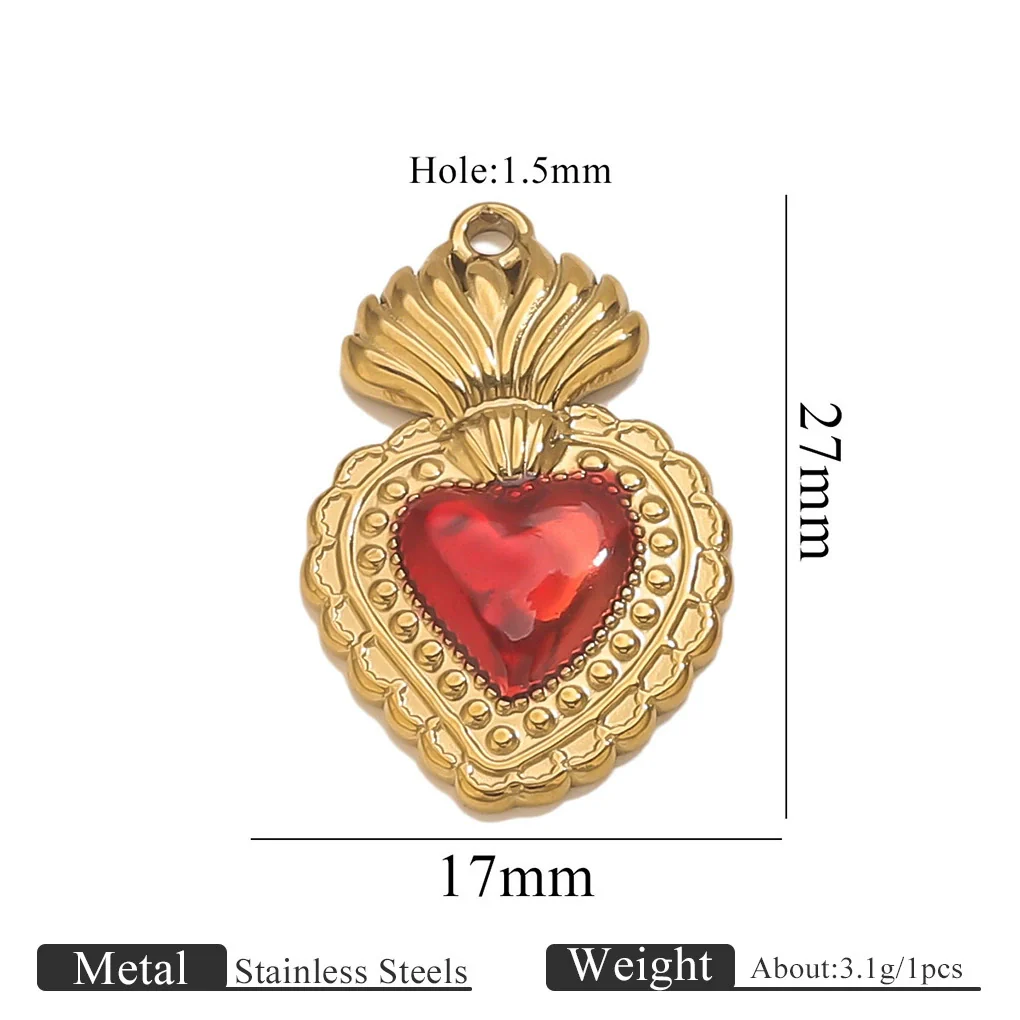 Wholesale Stainless Steel Light Luxury Heart Pendant Necklace For Women Electroplated Colorpreserving Diy - Image 26