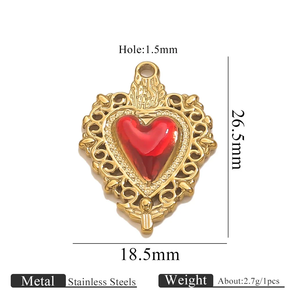 Wholesale Stainless Steel Light Luxury Heart Pendant Necklace For Women Electroplated Colorpreserving Diy - Image 28