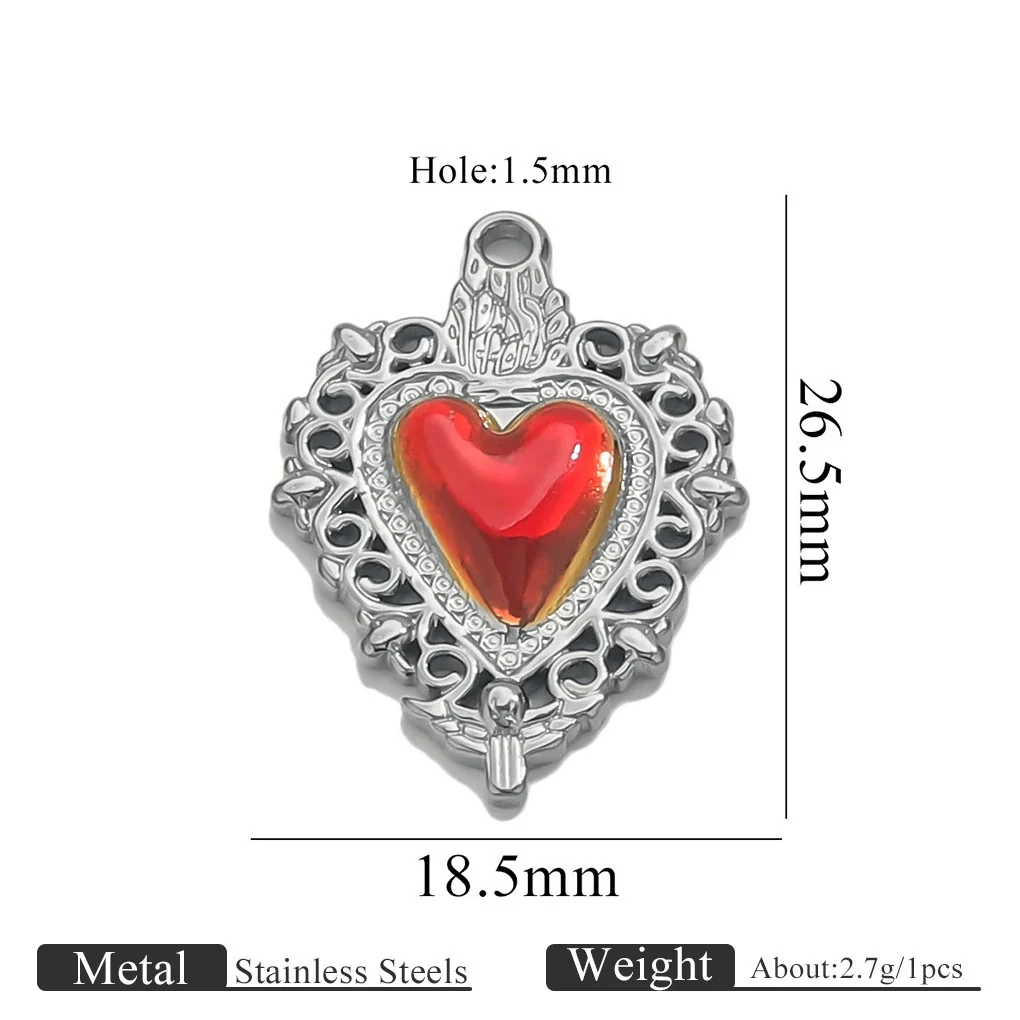 Wholesale Stainless Steel Light Luxury Heart Pendant Necklace For Women Electroplated Colorpreserving Diy - Image 29