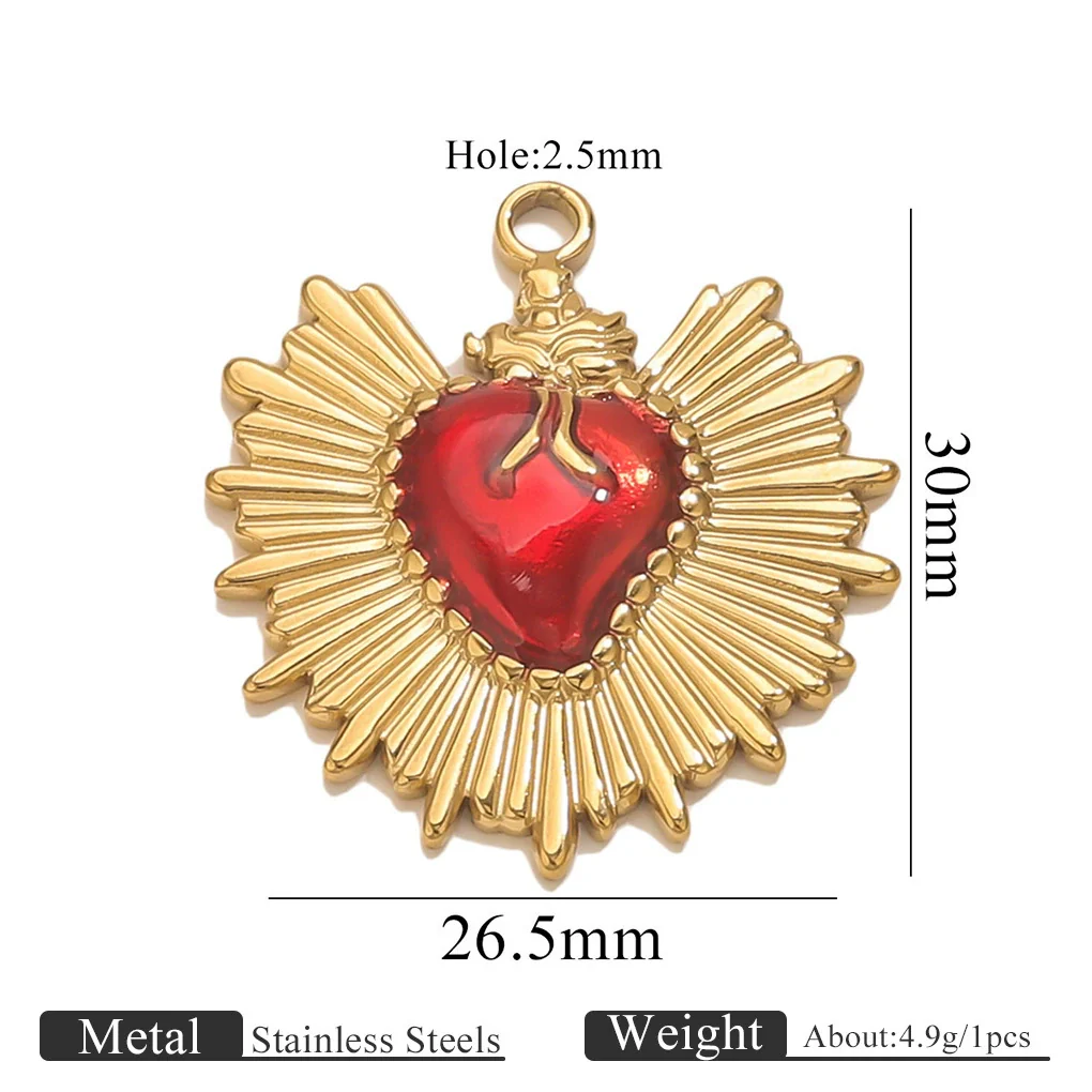 Wholesale Stainless Steel Light Luxury Heart Pendant Necklace For Women Electroplated Colorpreserving Diy - Image 36