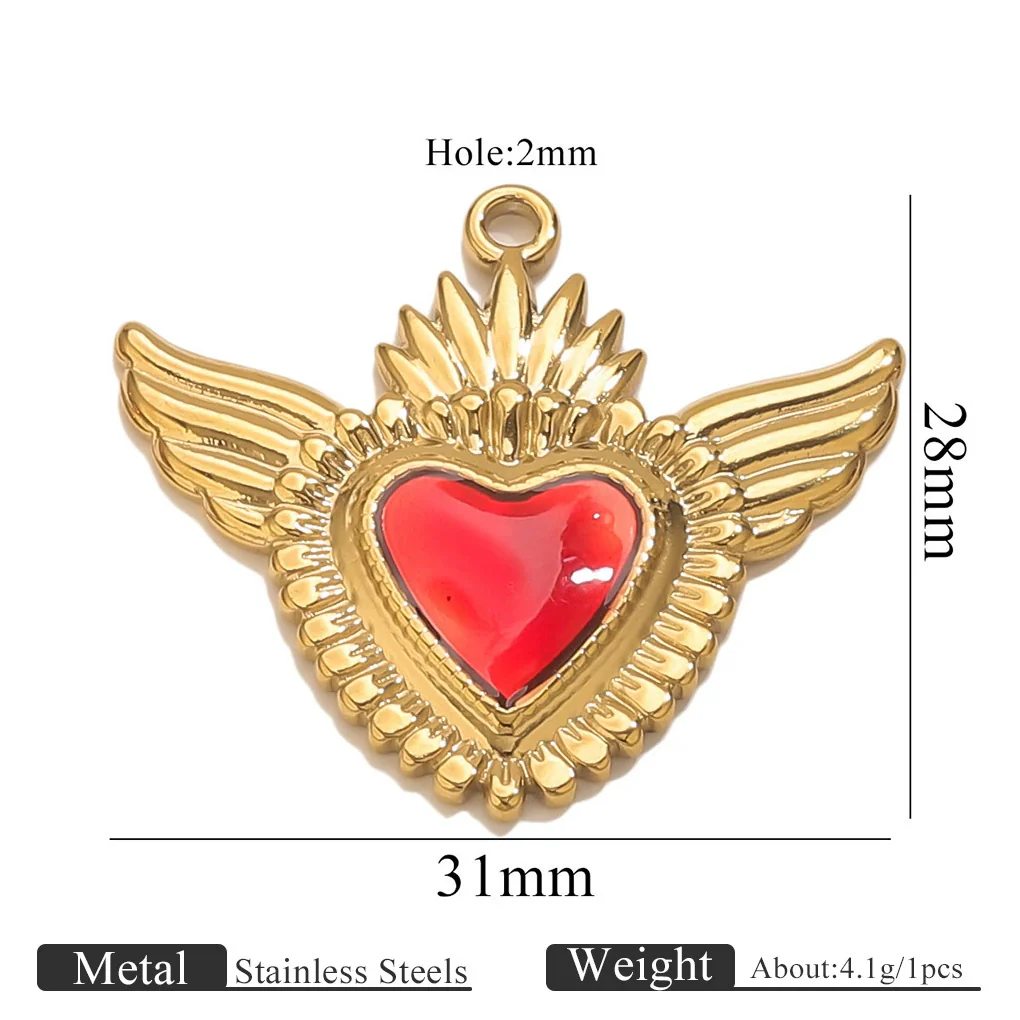 Wholesale Stainless Steel Light Luxury Heart Pendant Necklace For Women Electroplated Colorpreserving Diy - Image 38
