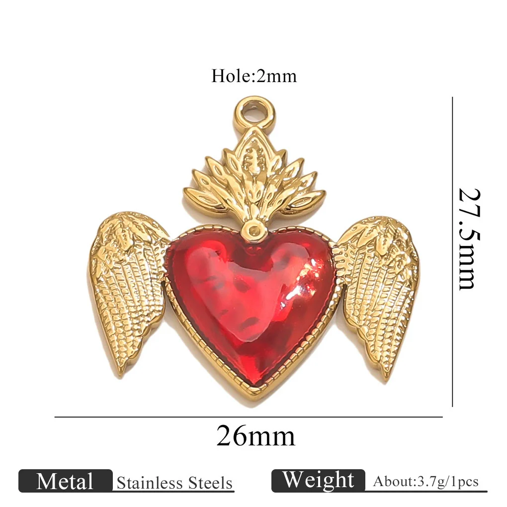 Wholesale Stainless Steel Light Luxury Heart Pendant Necklace For Women Electroplated Colorpreserving Diy - Image 40