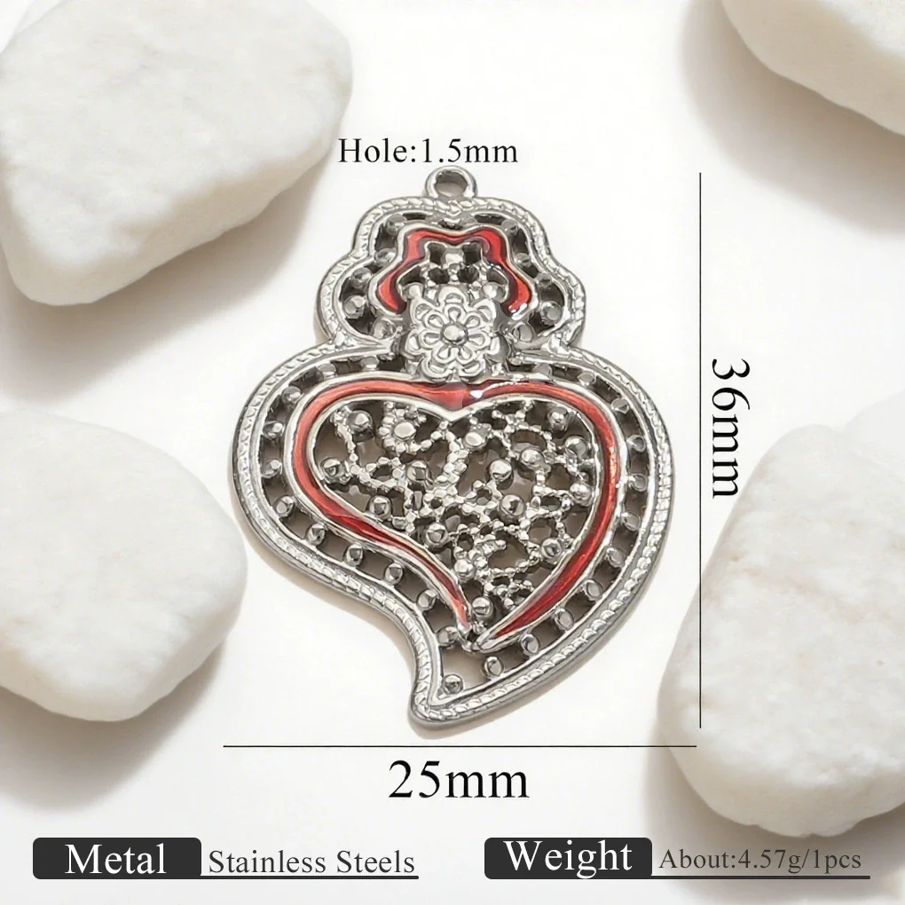 Wholesale Stainless Steel Light Luxury Heart Pendant Necklace For Women Electroplated Colorpreserving Diy - Image 9