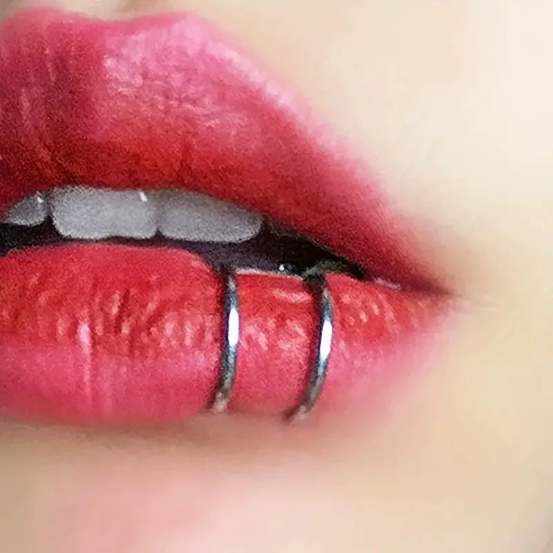 Wholesale Stainless Steel Lip Clip Lip Ring Ear Clip Jewelry With Geometric Style And Electroplating Process - Image 2