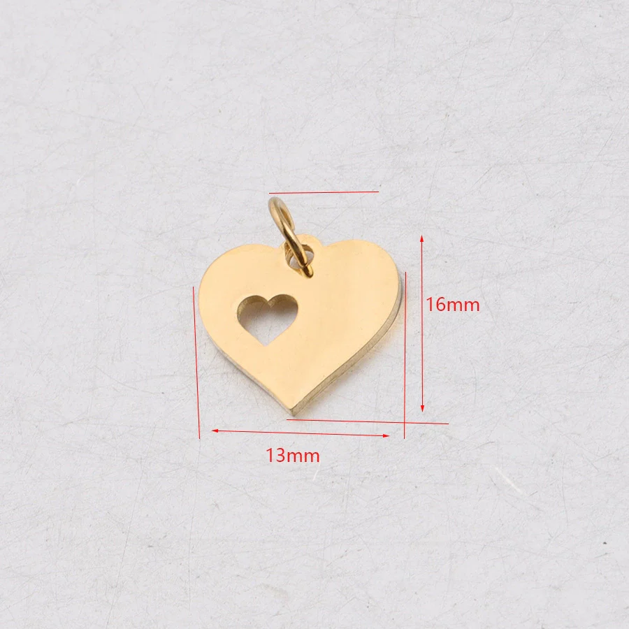 Wholesale Stainless Steel Love Heart Pendant Jewelry Accessories With Polishing Treatment And Smooth Pattern - Image 3