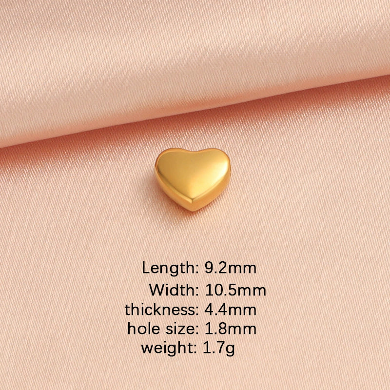 Wholesale Stainless Steel Love Shaped Beads With Small Hole Mirror Finish Polishing Jewelry Accessories Diy Handmade - Image 6