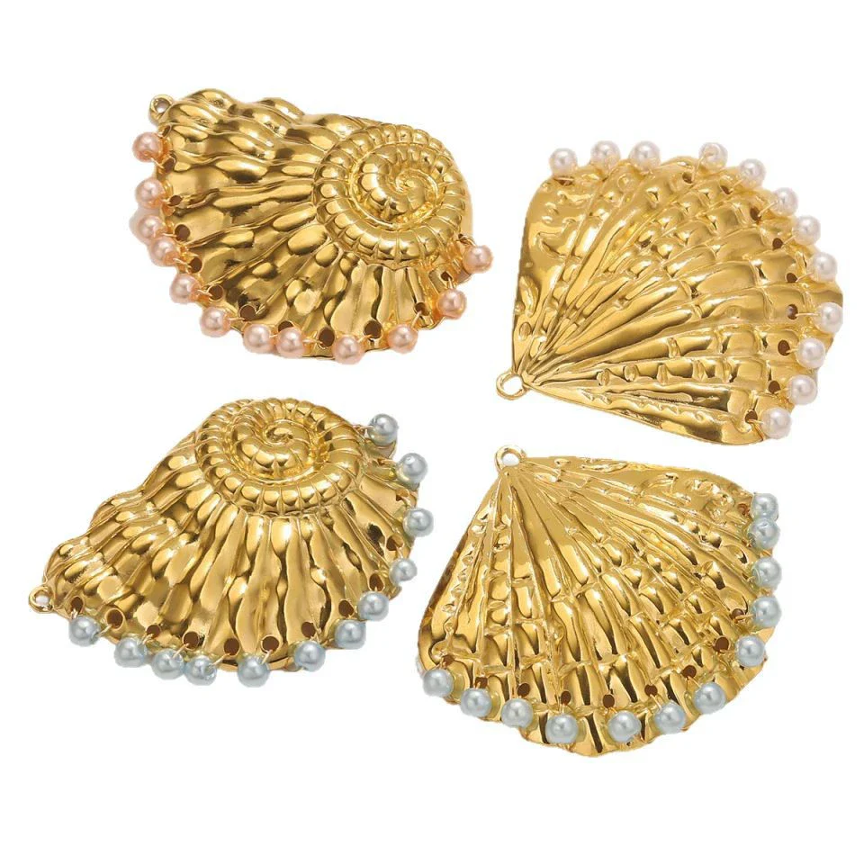 Wholesale Stainless Steel Marine Life Conch Shell Pendant Diy Handmade Jewelry Accessories Electroplated - Image 5