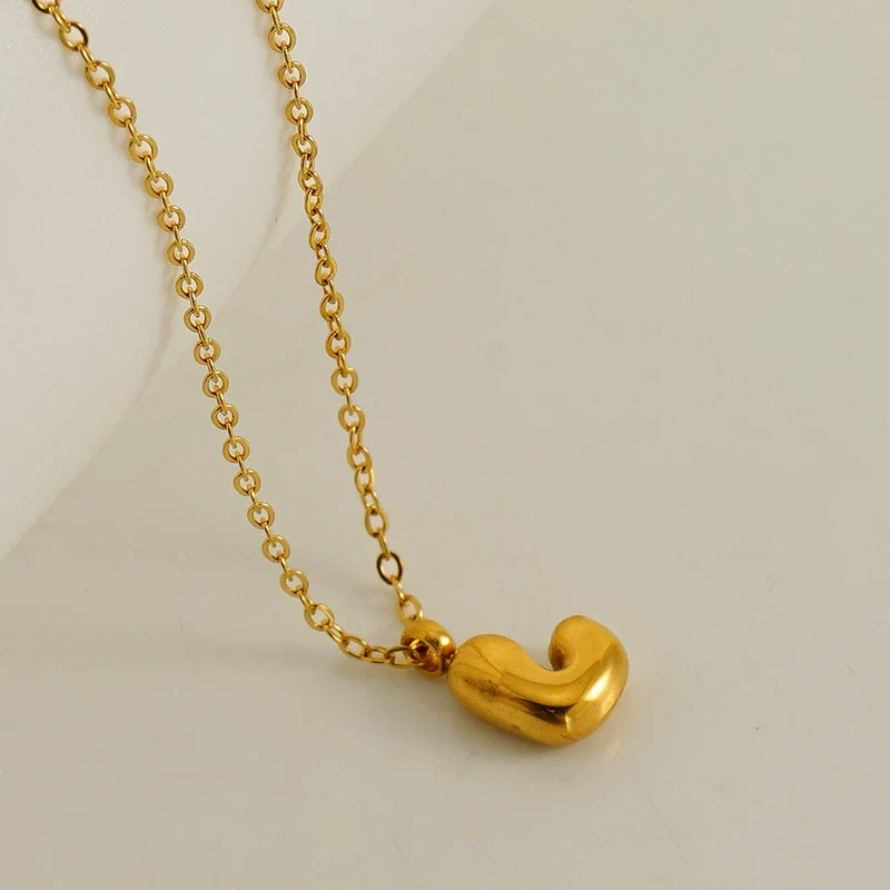 Wholesale 316L Stainless Steel Mini Bubble Letter Pendant Necklace With Electroplating Fashion Simple Temperament - Image 15