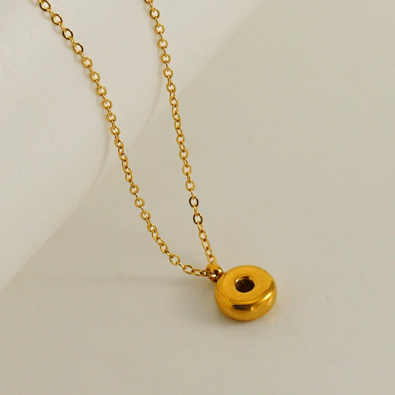 Wholesale 316L Stainless Steel Mini Bubble Letter Pendant Necklace With Electroplating Fashion Simple Temperament - Image 20