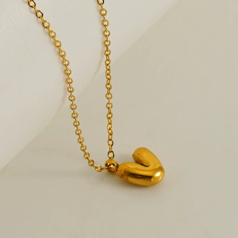 Wholesale 316L Stainless Steel Mini Bubble Letter Pendant Necklace With Electroplating Fashion Simple Temperament - Image 27