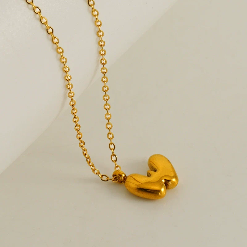 Wholesale 316L Stainless Steel Mini Bubble Letter Pendant Necklace With Electroplating Fashion Simple Temperament - Image 28