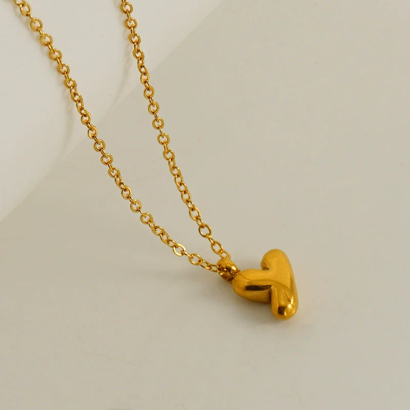 Wholesale 316L Stainless Steel Mini Bubble Letter Pendant Necklace With Electroplating Fashion Simple Temperament - Image 30