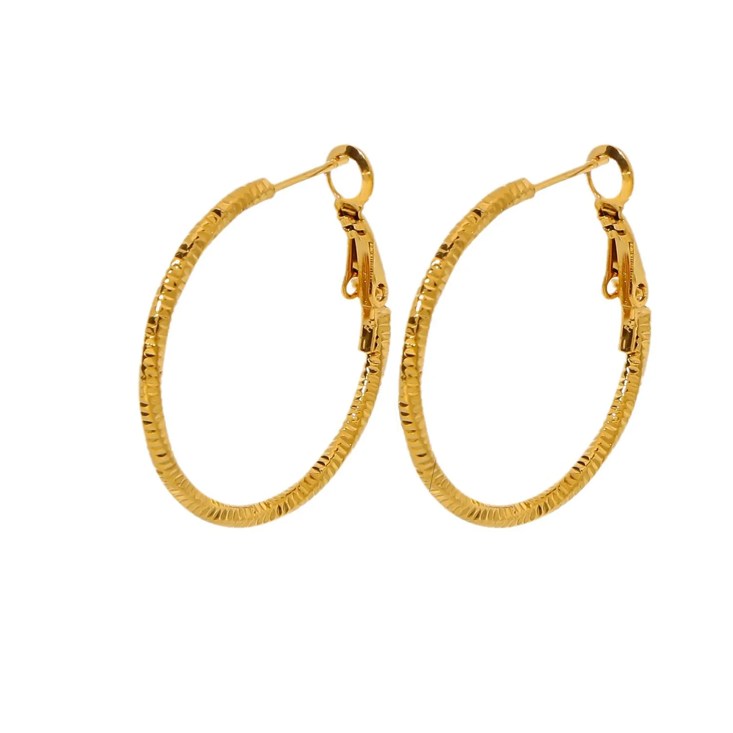 Wholesale Stainless Steel Multisurface Cutting Electroplated Women's Light Luxury Exaggerated Earrings - Image 5