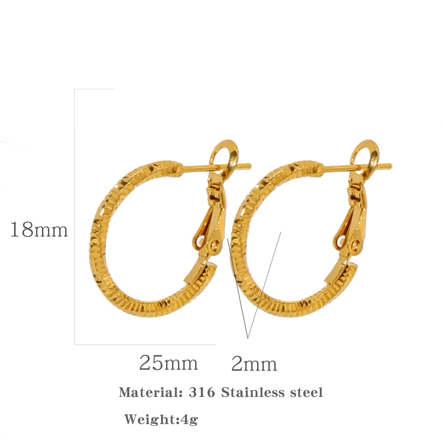 Wholesale Stainless Steel Multisurface Cutting Electroplated Women's Light Luxury Exaggerated Earrings - Image 6