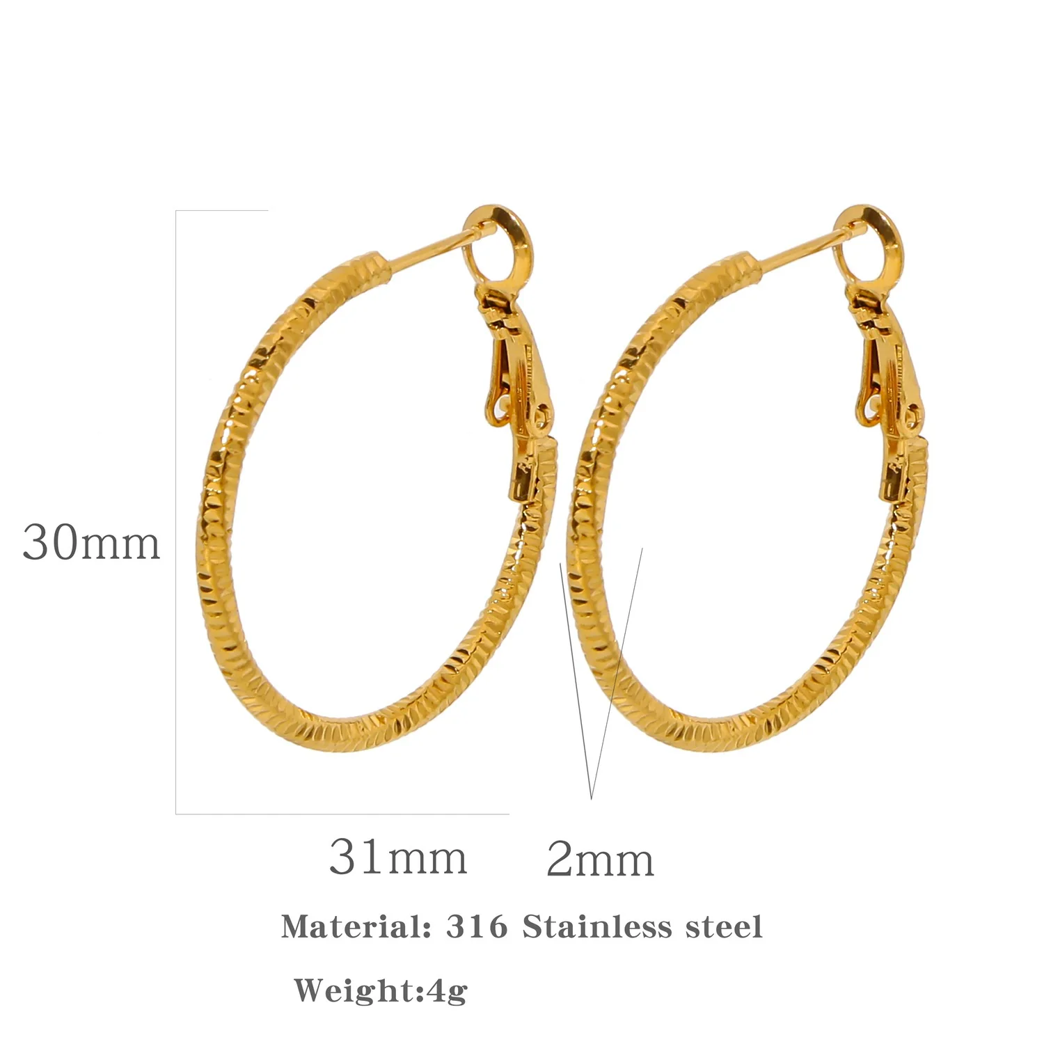 Wholesale Stainless Steel Multisurface Cutting Electroplated Women's Light Luxury Exaggerated Earrings - Image 7