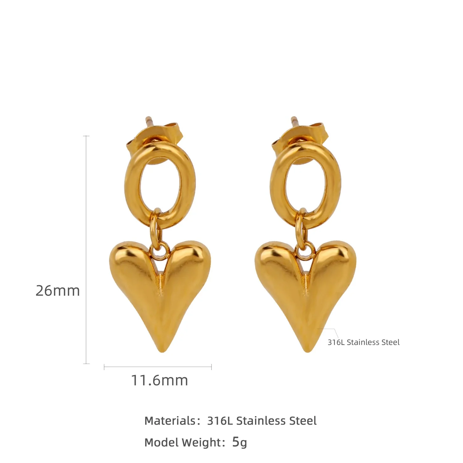 Wholesale Stainless Steel Natural Style Geometric And Leaf Patterned Electroplated Triangle Blade Lava Texture Earrings For Women - Image 16