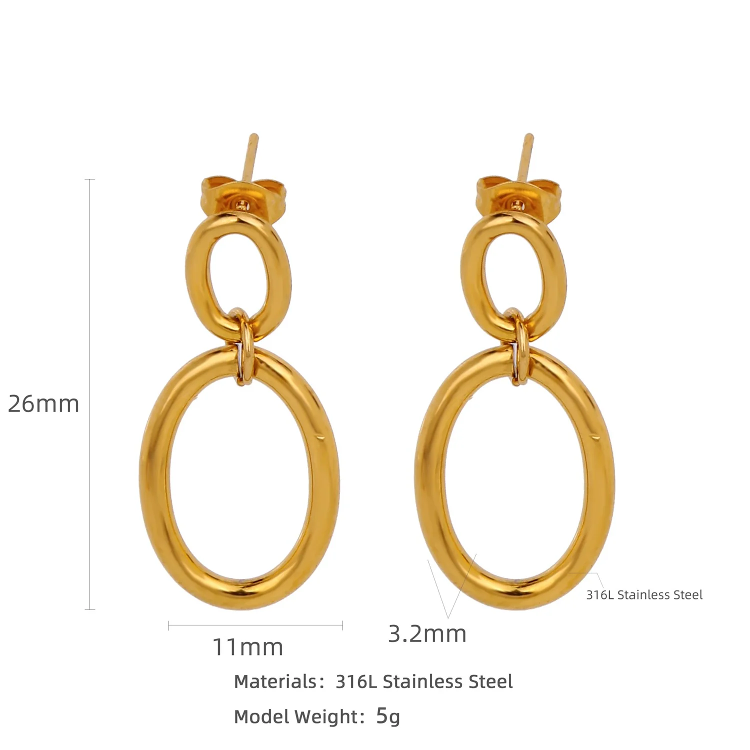 Wholesale Stainless Steel Natural Style Geometric And Leaf Patterned Electroplated Triangle Blade Lava Texture Earrings For Women - Image 21