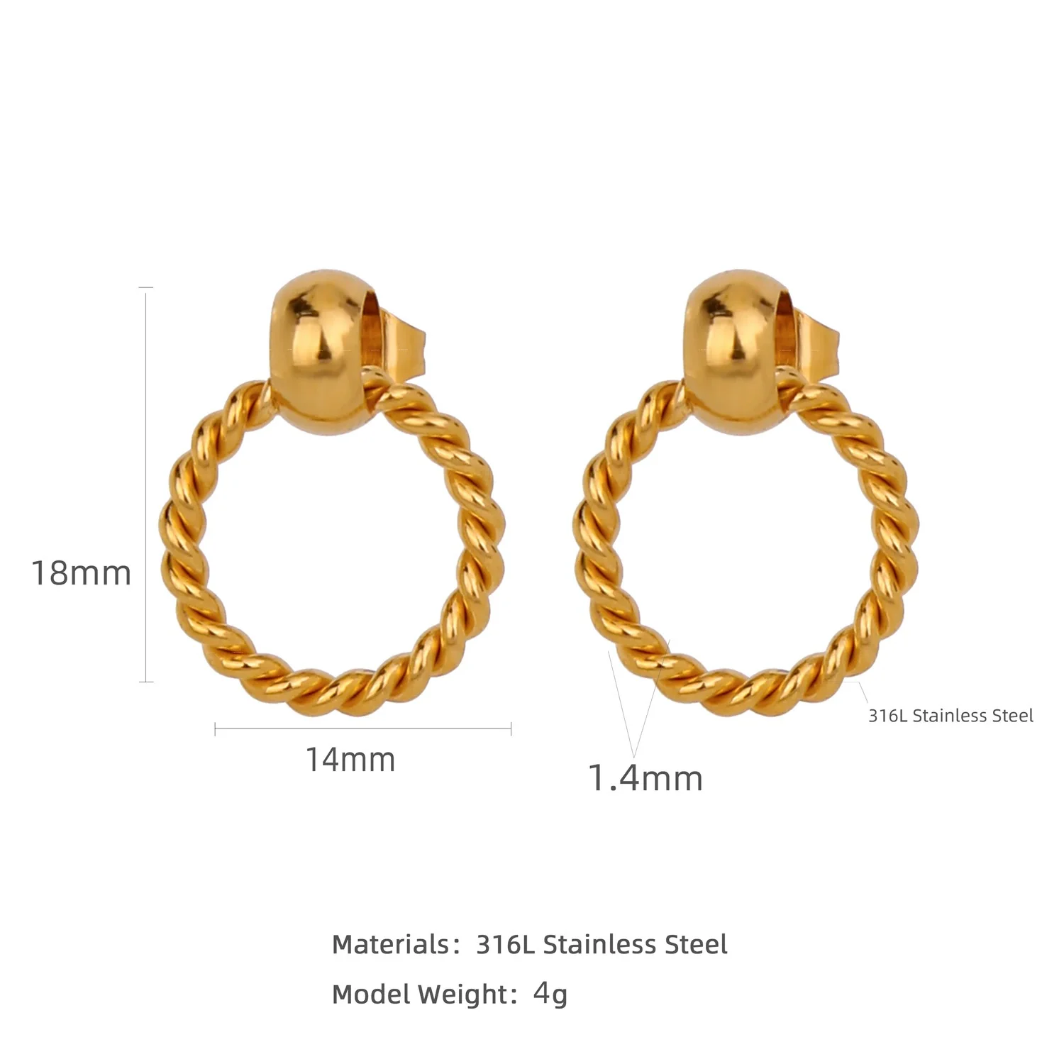 Wholesale Stainless Steel Natural Style Geometric And Leaf Patterned Electroplated Triangle Blade Lava Texture Earrings For Women - Image 9