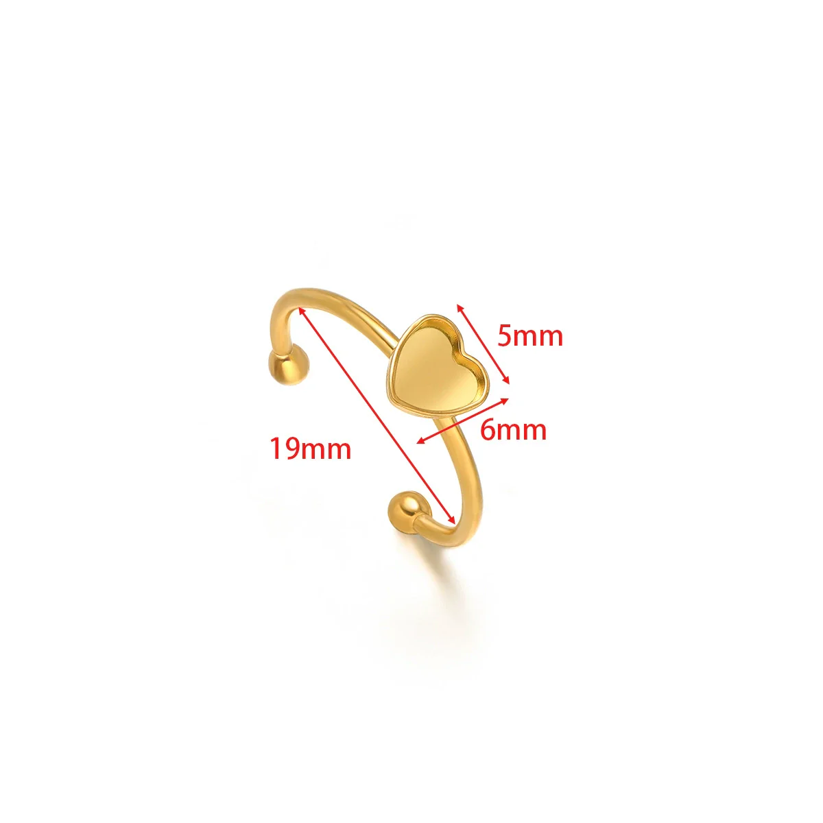 Wholesale Stainless Steel Natural Style U Shape Ring Bottom Holder With Electroplating - Image 11