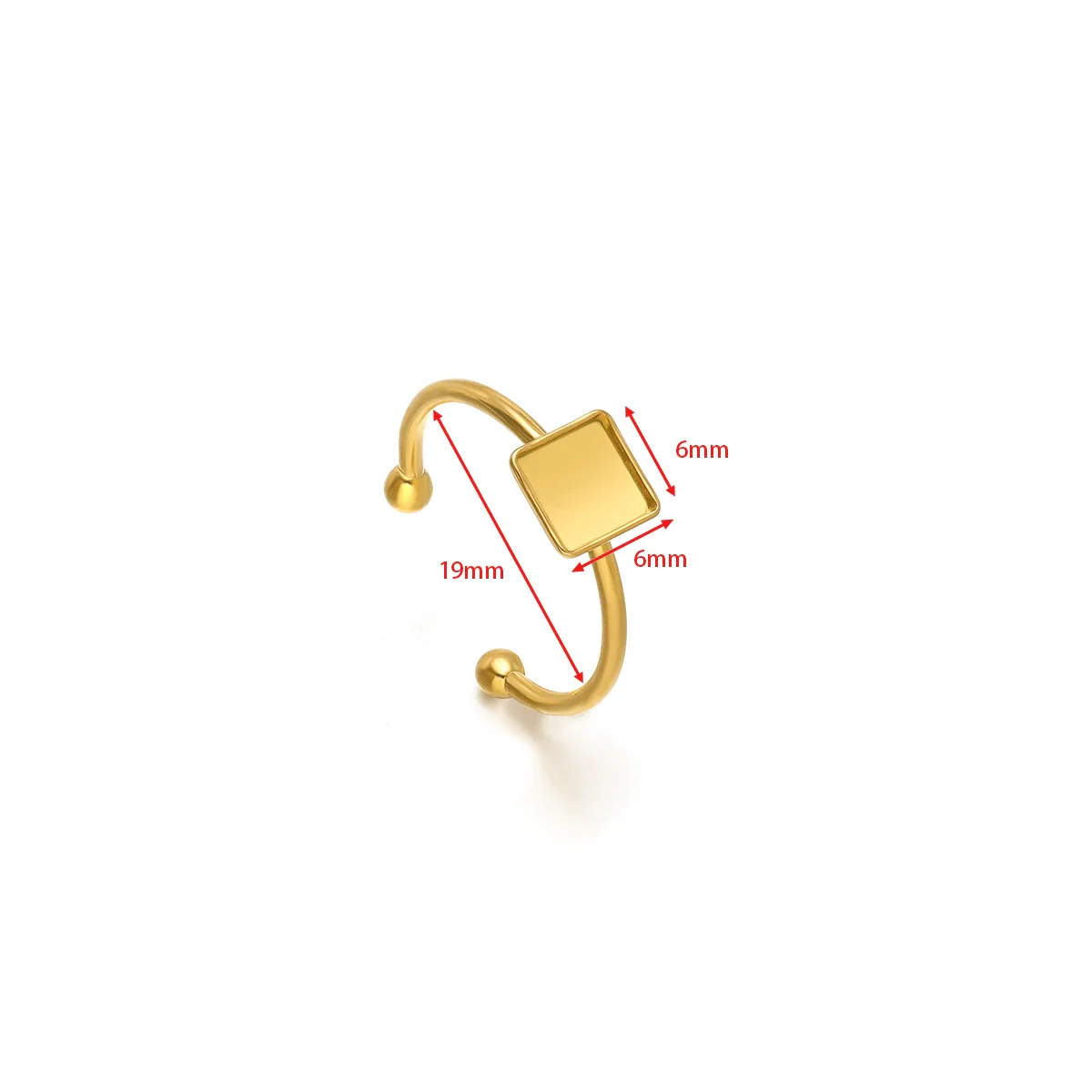 Wholesale Stainless Steel Natural Style U Shape Ring Bottom Holder With Electroplating - Image 12
