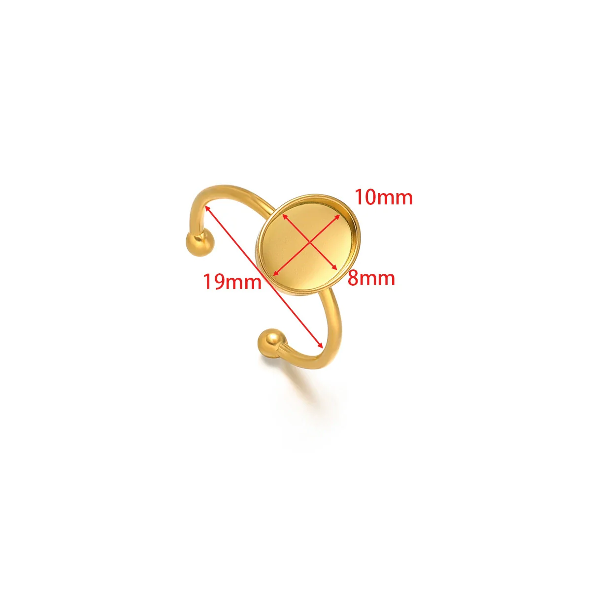 Wholesale Stainless Steel Natural Style U Shape Ring Bottom Holder With Electroplating - Image 13