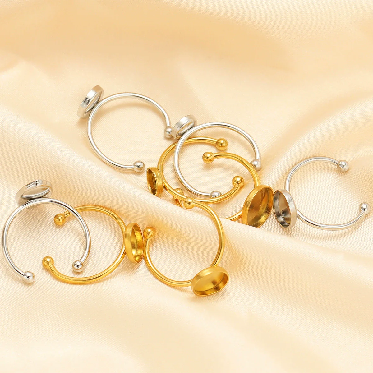 Wholesale Stainless Steel Natural Style U Shape Ring Bottom Holder With Electroplating - Image 2
