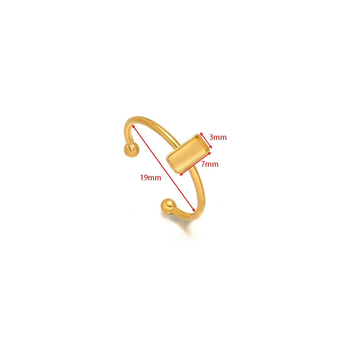Wholesale Stainless Steel Natural Style U Shape Ring Bottom Holder With Electroplating - Image 5