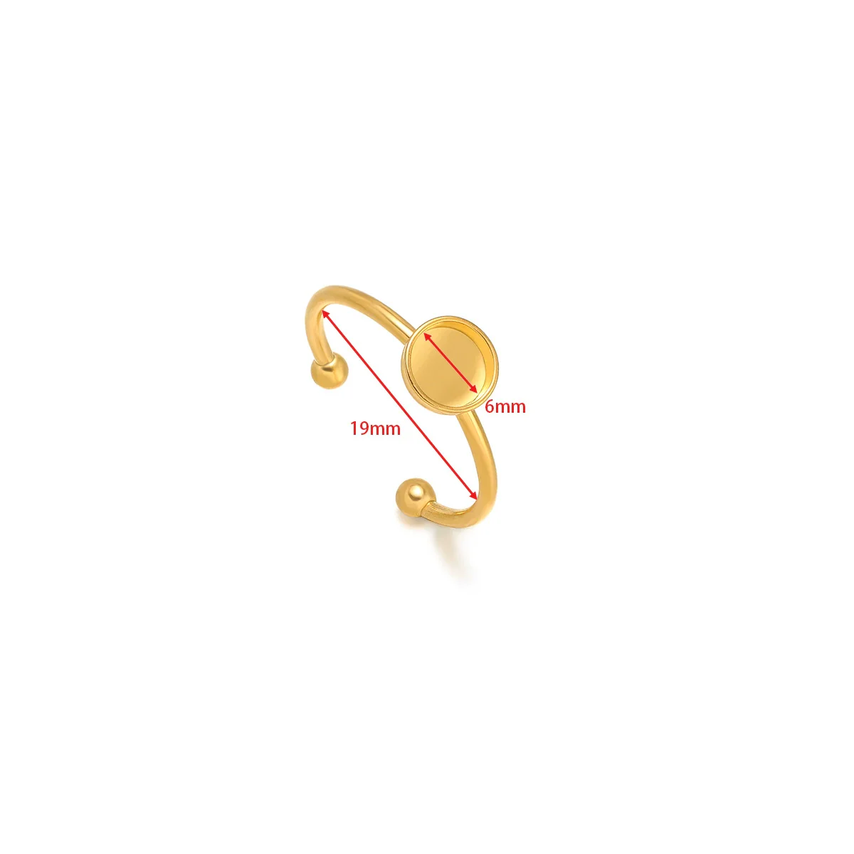 Wholesale Stainless Steel Natural Style U Shape Ring Bottom Holder With Electroplating - Image 6