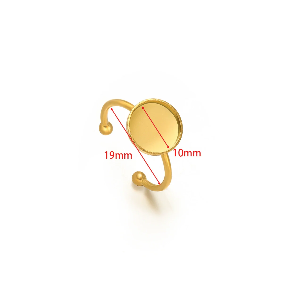 Wholesale Stainless Steel Natural Style U Shape Ring Bottom Holder With Electroplating - Image 8