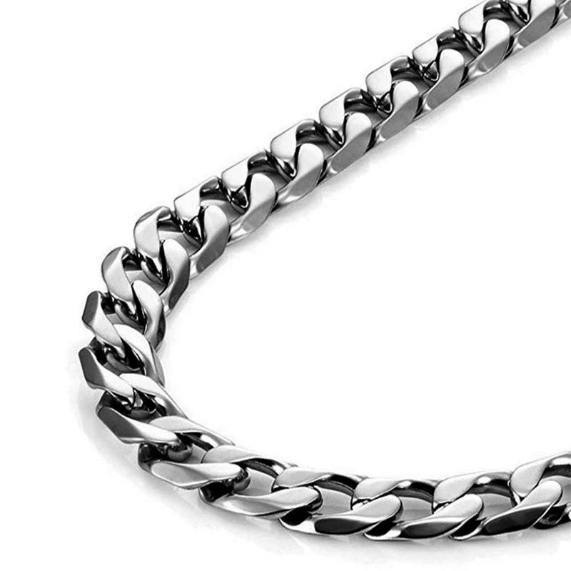 Wholesale Stainless Steel Nylon Chain Geometric Men's Necklace With Electroplating Treatment - Image 2