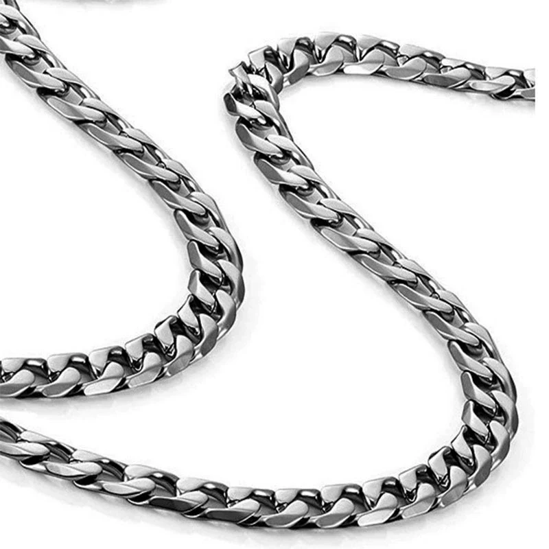 Wholesale Stainless Steel Nylon Chain Geometric Men's Necklace With Electroplating Treatment - Image 3