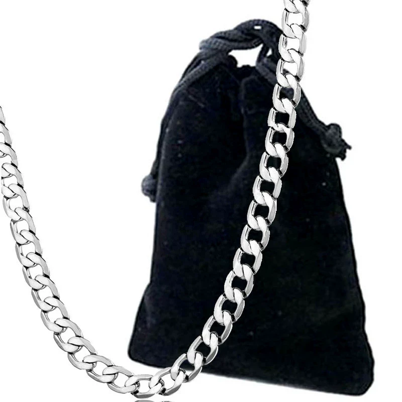 Wholesale Stainless Steel Nylon Chain Geometric Men's Necklace With Electroplating Treatment - Image 5