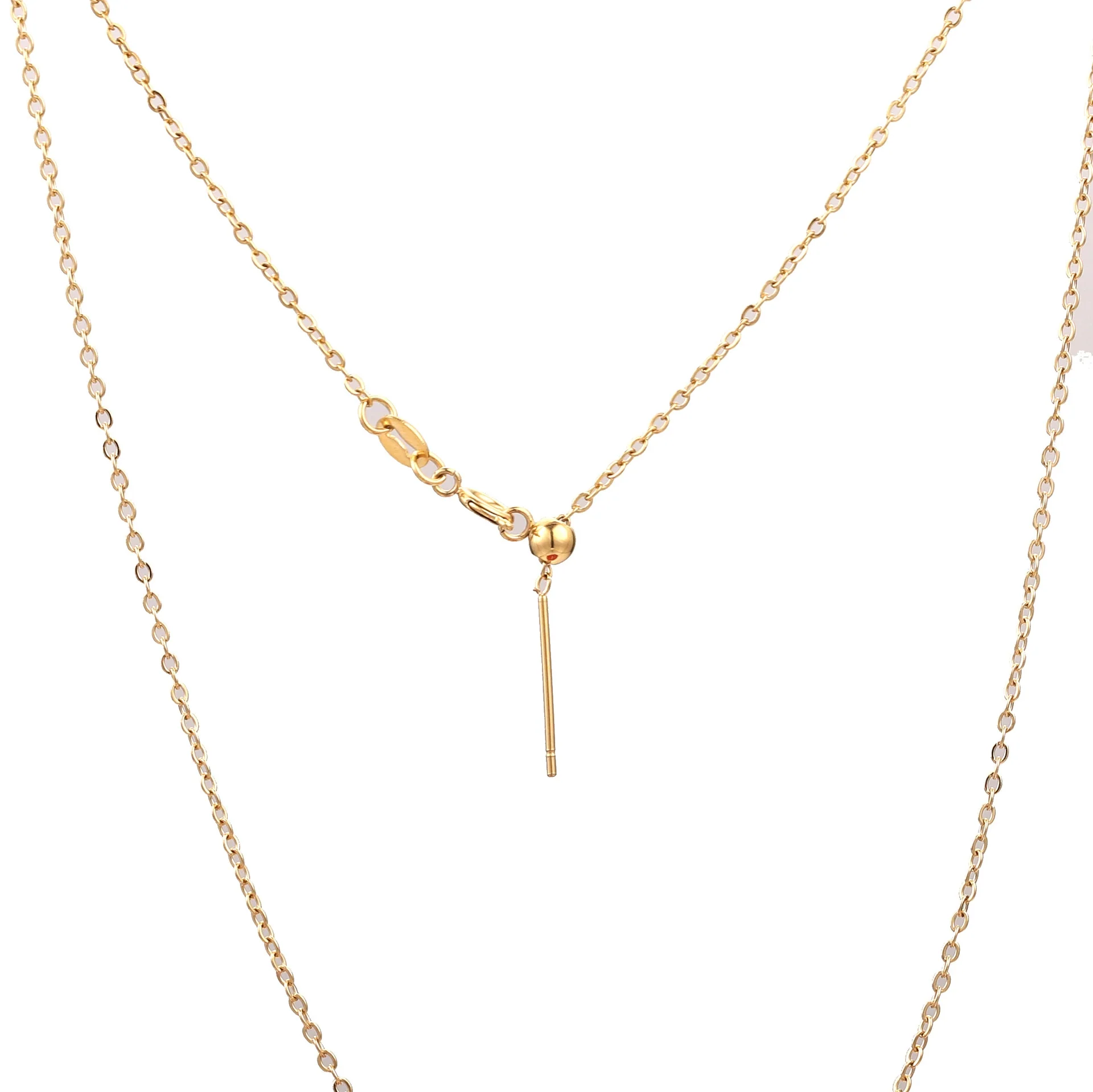 Wholesale Stainless Steel Ochain Necklace With Geometric Pattern And Real Gold Plating - Image 4