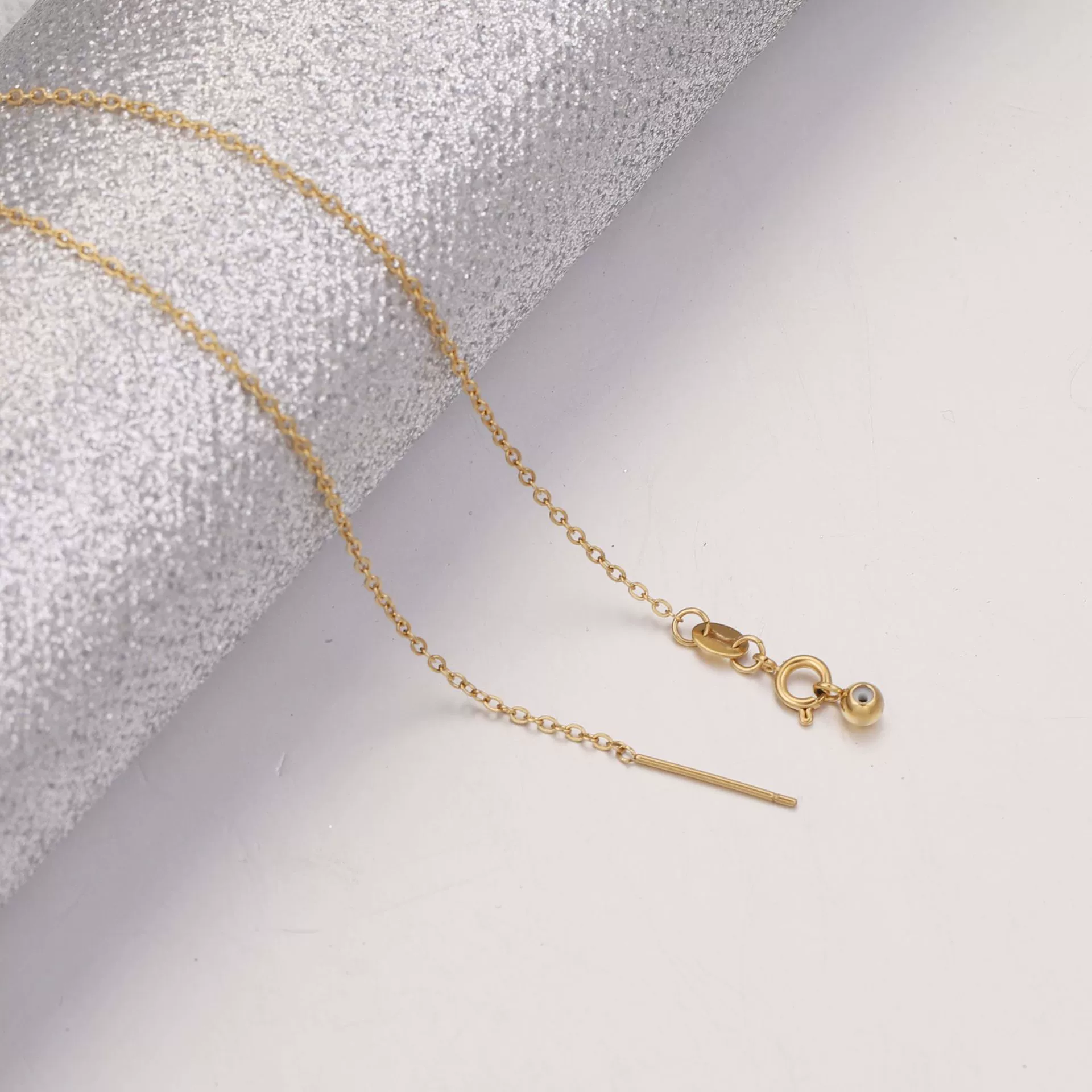 Wholesale Stainless Steel Ochain Necklace With Geometric Pattern And Real Gold Plating - Image 6