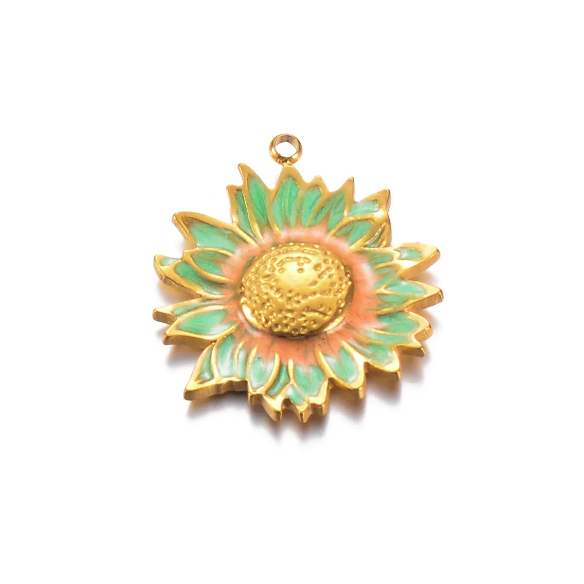 Wholesale Stainless Steel Oil Dripping Floral Pendant Jewelry Accessories For Earrings Hair And Mobile Phone - Image 8