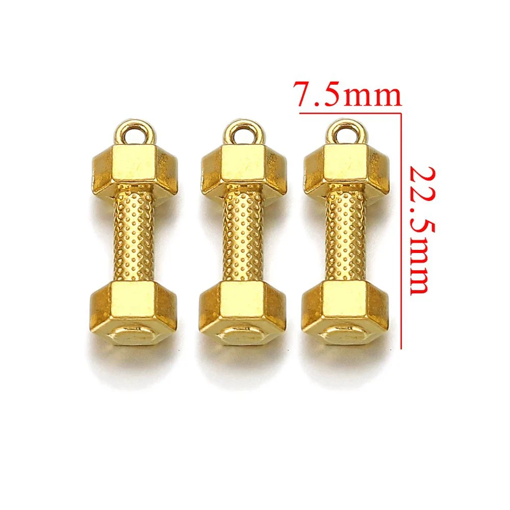 Wholesale Stainless Steel Oil Pressure Dumbbell Shape Handmade Jewelry Accessories Pendant - Image 7