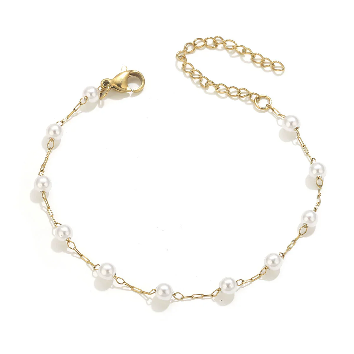 Wholesale Stainless Steel Pearl Totem Bracelet With Vacuum Goldplated Chain And Simple Design - Image 4
