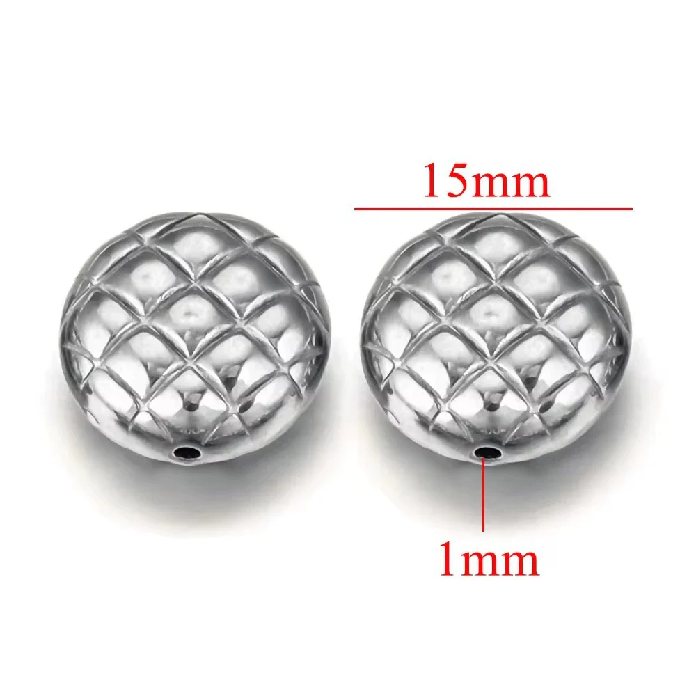 Wholesale Stainless Steel Perforated Round Baroque Style Totem Pattern 18K Gold Plated Spacer Beads For Diy Pendant Necklace And Bracelet Jewelry - Image 24