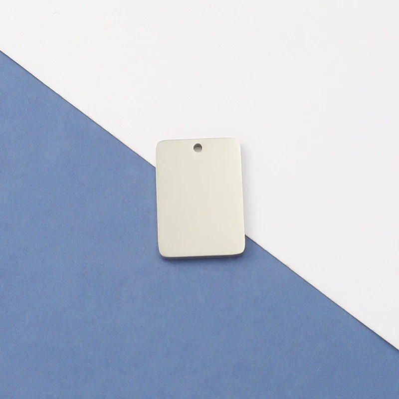 Wholesale Stainless Steel Rectangular Inner Hole Mirror Laser Pendant Jewelry Accessories - Image 6