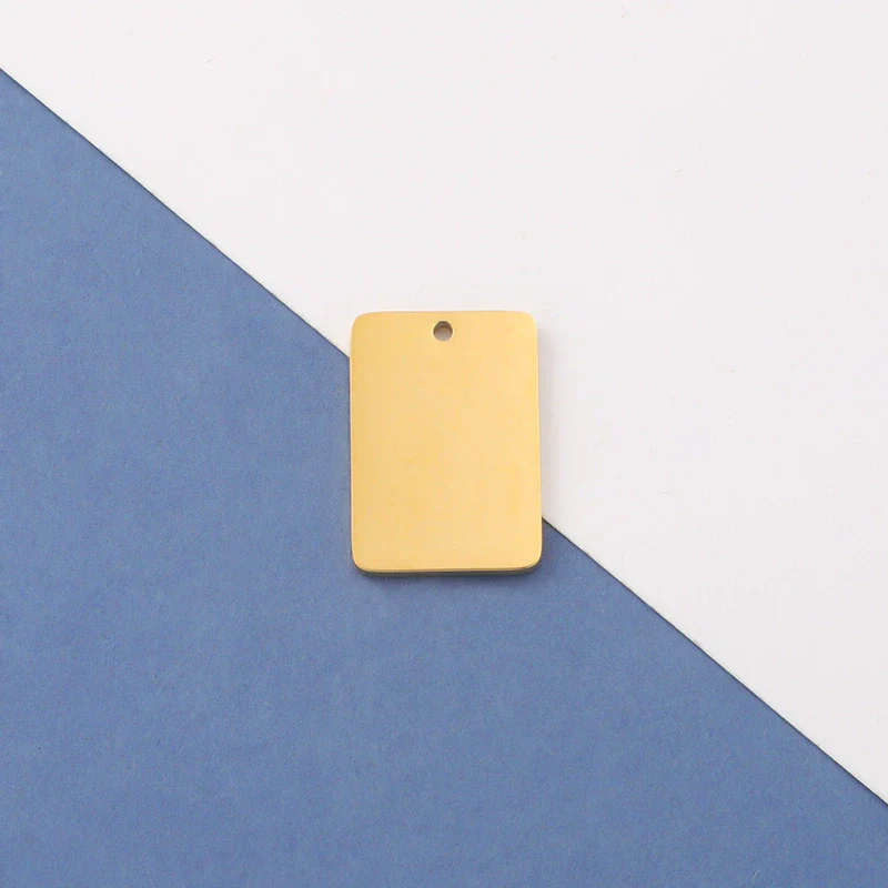Wholesale Stainless Steel Rectangular Inner Hole Mirror Laser Pendant Jewelry Accessories - Image 7