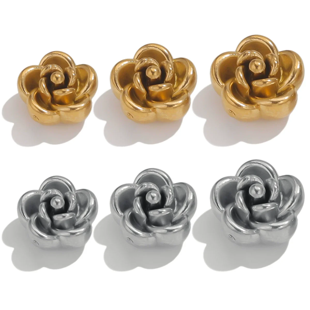 Wholesale Stainless Steel Rose Pattern Handmade Casting Beaded Jewelry Accessories Bracelet And Necklace - Image 3