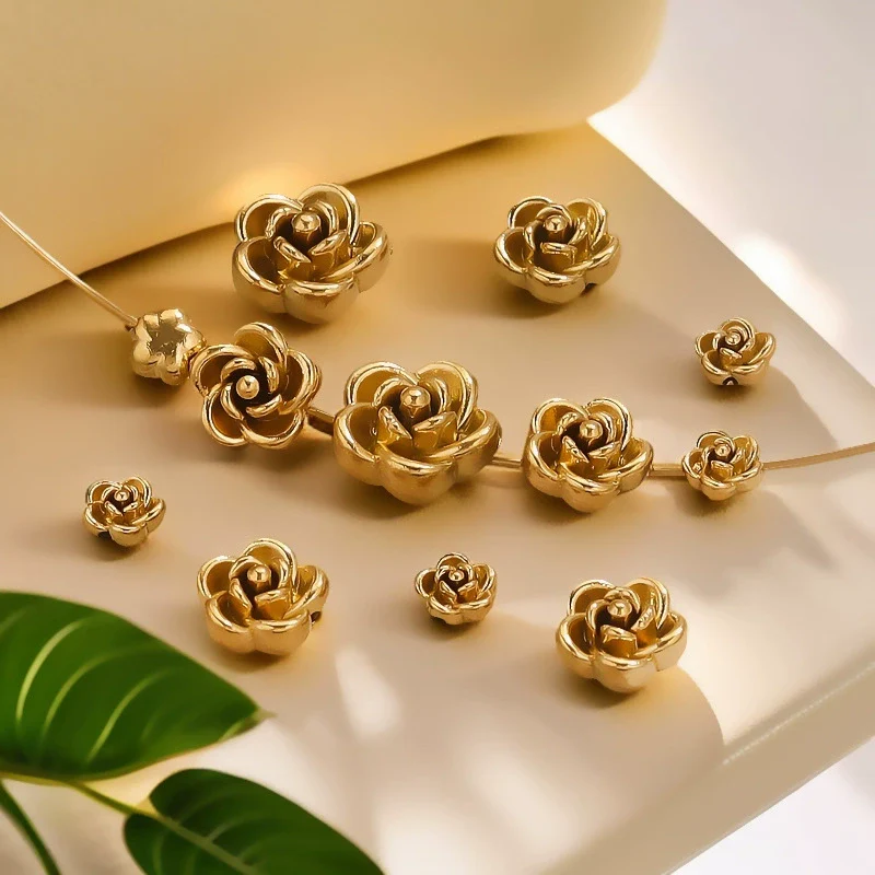 Wholesale Stainless Steel Rose Pattern Handmade Casting Beaded Jewelry Accessories Bracelet And Necklace - Image 4
