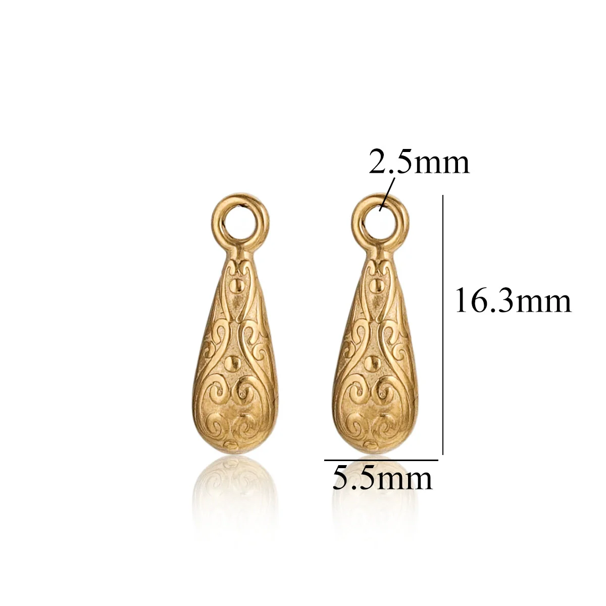 Wholesale Stainless Steel Round Pendant Necklace Accessories Electroplated 18K Gold Color Diy Jewelry - Image 11