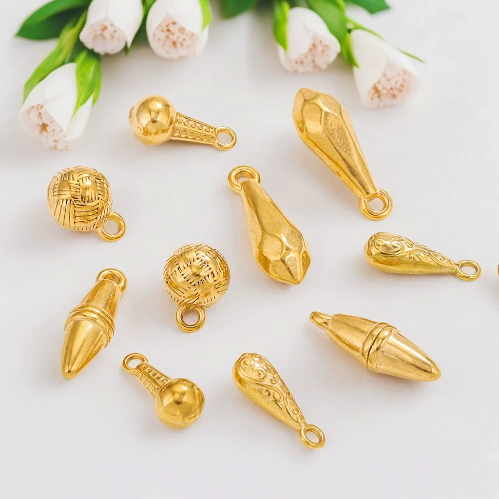 Wholesale Stainless Steel Round Pendant Necklace Accessories Electroplated 18K Gold Color Diy Jewelry - Image 2