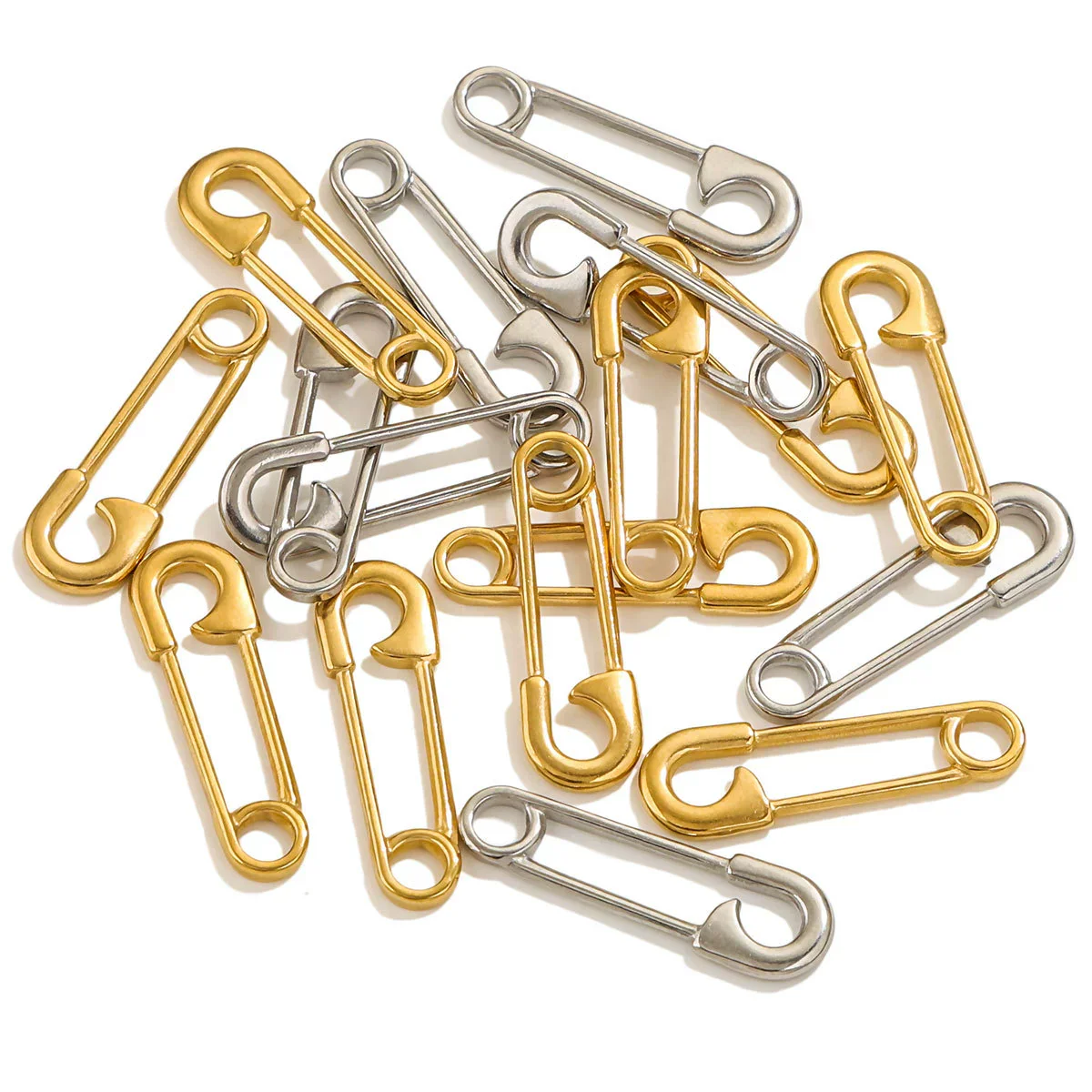 Wholesale Stainless Steel Seamless Paper Clip Connection Punk Pendant For Diy Necklace And Bracelet - Image 4