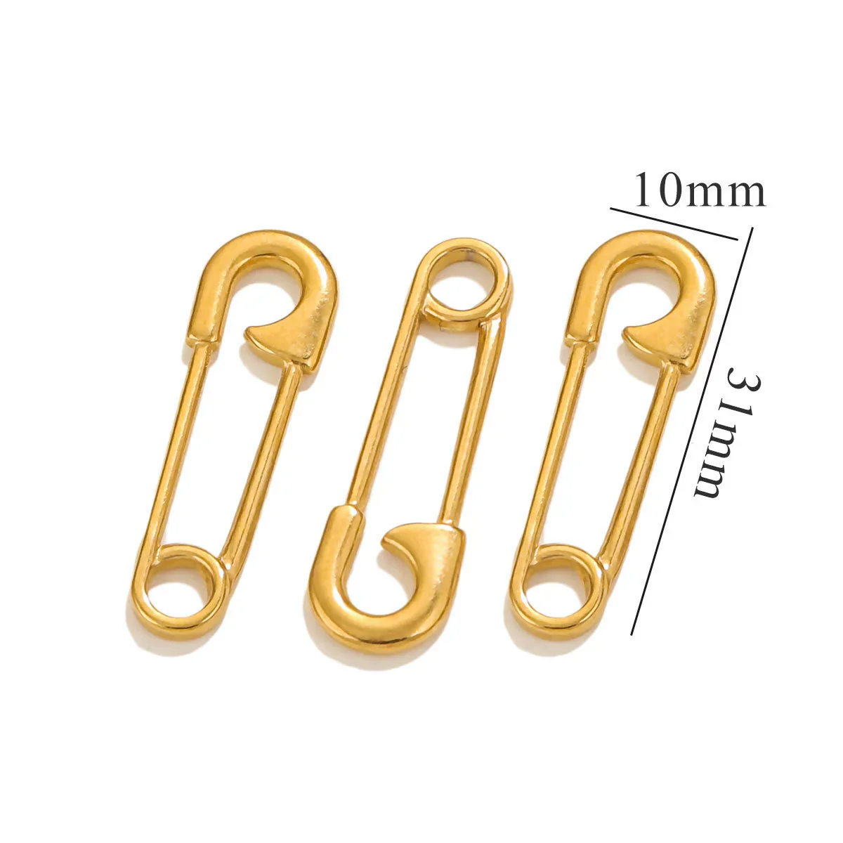 Wholesale Stainless Steel Seamless Paper Clip Connection Punk Pendant For Diy Necklace And Bracelet - Image 7