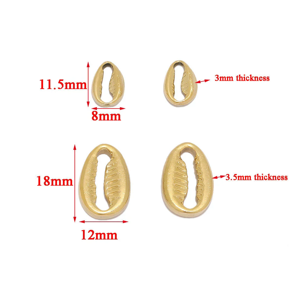 Wholesale Stainless Steel Shell Shaped Hollow Pendant Necklace And Bracelet Accessories With Vacuum Electroplated Finish - Image 2