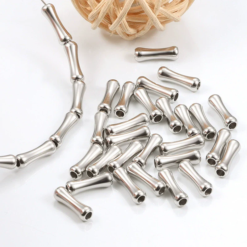 Wholesale Stainless Steel Slub Beaded Handmade Necklace Accessories
